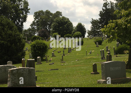 Cimetière dans la ville de Bedford, va, Etats-Unis Banque D'Images