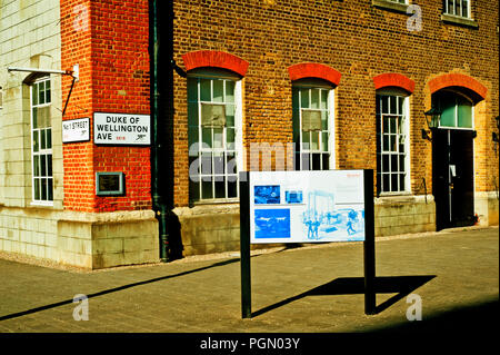 N° 1 rue et duc de Wellington Avenue, Arsenal Royal Riverside, Woolwich Arsenal, Londres, Angleterre Banque D'Images