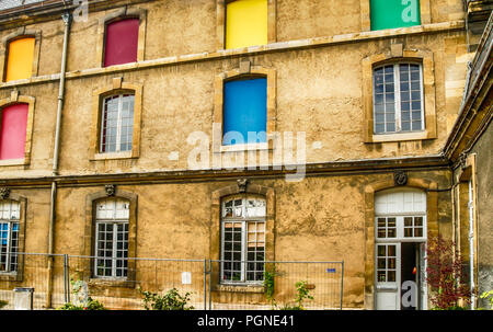 À l'intérieur de la cour intérieure à la Musée des Beaux-Arts Building à Reims, France Banque D'Images