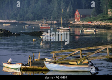 Cinq îles Harbour sur l'île de Georgetown dans le Maine Banque D'Images