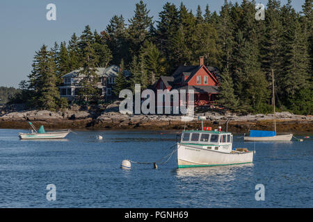 Cinq îles Harbour sur l'île de Georgetown dans le Maine Banque D'Images