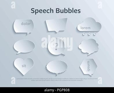 Jeu de bulles en forme Illustration de Vecteur