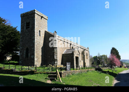 St Oswalds église, château, village Bolton Richmondshire, Yorkshire Dales National Park, England, UK Banque D'Images