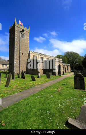 L'église St Oswald, village Askrigg, Richmondshire, Yorkshire Dales National Park, England, UK Banque D'Images