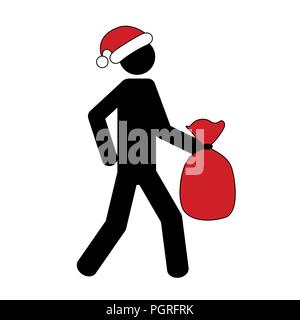 Santa Claus Noël EPS10 vector illustration pictogramme Illustration de Vecteur