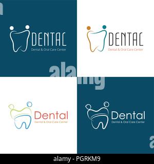 Clinique de santé dentaire Modèle Logo Concept Illustration de Vecteur