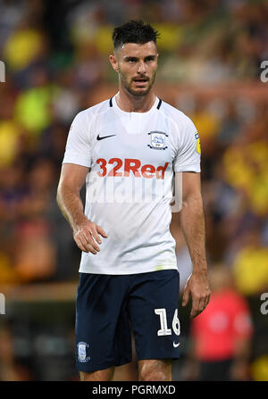 Preston North End's Andrew Hughes lors de la Sky Bet Championship match à Carrow Road, Norwich. Banque D'Images