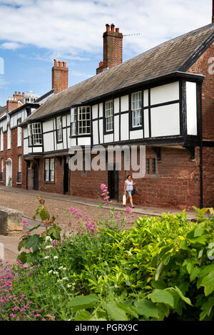 Royaume-uni, Angleterre, Devon, Exeter, près de la Cathédrale, jettied maisons anciennes Banque D'Images