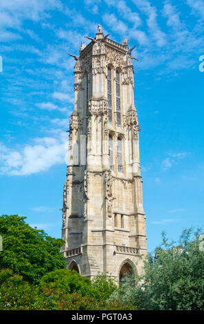 Tour Saint-Jacques, 4ème arrondissement, Paris, France Banque D'Images