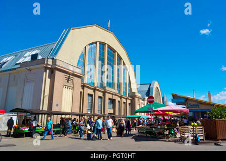 Rigas centraltirgus, marché central, Riga, Lettonie Banque D'Images