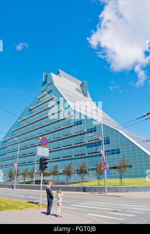 Latvijas Nacionala biblioteka, Bibliothèque nationale de Lettonie, Riga, Lettonie Banque D'Images