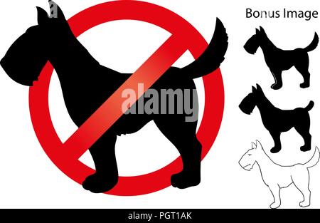 Aucun signe de chien Illustration de Vecteur