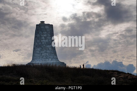 Le monument des frères Wright à Kitty Hawk Kill Devil Hill en Caroline du Nord Banque D'Images