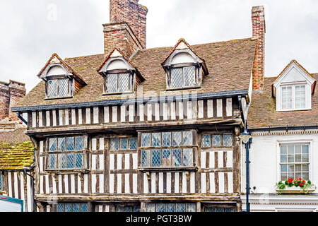 East Grinstead (Sussex, Angleterre) : Cromwell House en style Tudor Banque D'Images