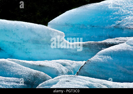 Résumé de bleu turquoise de la glace et de la neige à partir de la sortie Glacier en Alaska Banque D'Images