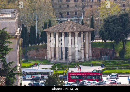 Rome, Italie. Temple d'Hercule Victor (Tempio di Ercole Vincitore), datant de la fin du 2e siècle. Banque D'Images