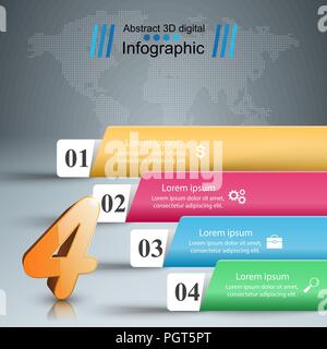 Infographie - Origami Papier busines style sur le fond gris. Illustration de Vecteur