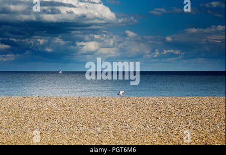 Aldburgh, Suffolk, Angleterre, août 2018, une vue de la plage Banque D'Images