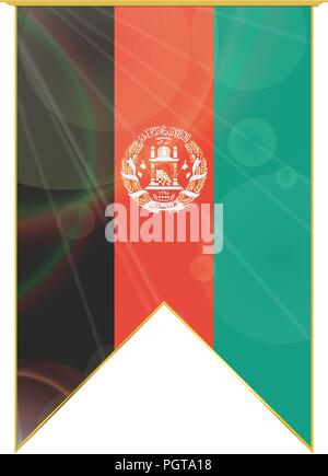 Ruban vertical de luxe drapeau national encadré en or Illustration de Vecteur