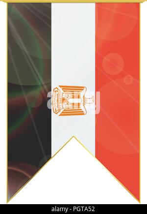 Ruban vertical de luxe drapeau national encadré en or Illustration de Vecteur