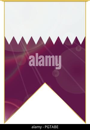 Ruban vertical de luxe drapeau national encadré en or Illustration de Vecteur