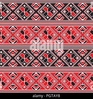 Seamless pattern design inspiré par la broderie traditionnelle Hongroise Illustration de Vecteur