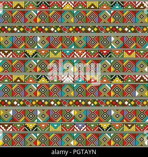 Résumé motif ethno dessiné à la main, fond tribal. Illustration de Vecteur