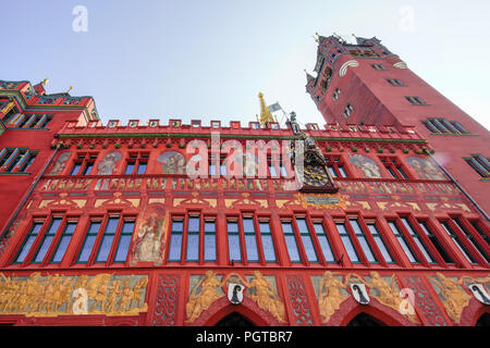 Hôtel de ville pittoresque de Bâle, Suisse. Banque D'Images