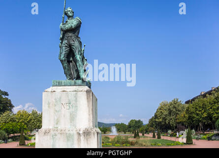 Maréchal Ney monument / statue de Marshall Ney à l'Esplanade de la ville Metz, Moselle, Lorraine, France Banque D'Images