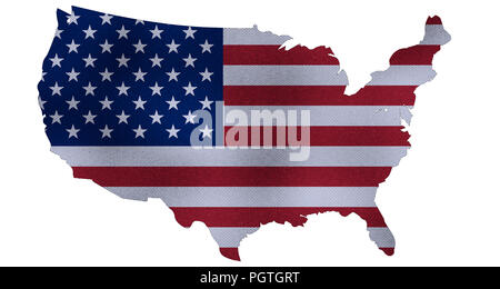 United States Map 3D render Banque D'Images