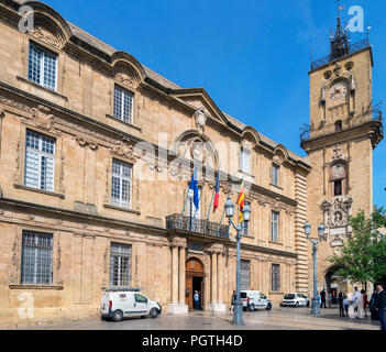 Hôtel de ville de la Place de l'Hôtel de ville, Aix-en-Provence, Provence, France Banque D'Images