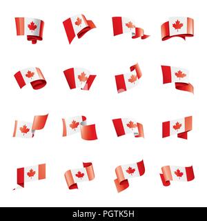 Drapeau du Canada, vector illustration sur fond blanc Illustration de Vecteur