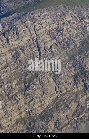 Géologie structurale importante base pliée de quartzite Ruadh-stac Beag Peak. Torridon, Kinlochewe, Ecosse, Royaume-Uni. Banque D'Images