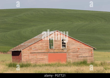 Ancienne grange dans la région de Palouse près de Pullman Washington Banque D'Images