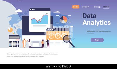 Les gens d'affaires arabe schéma graphique d'analyse de données arabe calculatrice finances homme femme travaillant ensemble sur le concept de réflexion world map background plate horizontale copy space Illustration de Vecteur