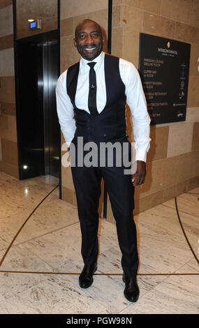 Les boxeurs de WBO arrivent à l'InterContinental London hotel à l'O2 avec : Johnny Nelson Où : London, Royaume-Uni Quand : 28 juillet 2018 Source : WENN.com Banque D'Images