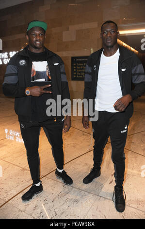 Les boxeurs de WBO arrivent à l'InterContinental London hotel à l'O2 comprend : Dillian Whyte, Richard Riakporhe Où : London, Royaume-Uni Quand : 28 juillet 2018 Source : WENN.com Banque D'Images