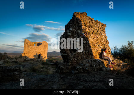 Fontemassi, Grosseto, Toscane - fraction de la ville italienne de Raccastrada, dans la province de Grosseto, en Toscane, les ruines du château de Fonte Banque D'Images