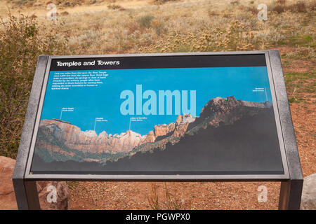 Tours de la Vierge, Zion National Park, Utah Banque D'Images