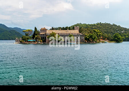 Monastère Saint Mary sur l'île de Mljet - Croatie Banque D'Images