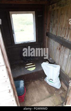 Toilettes à compost, à l'île de Eigg Banque D'Images