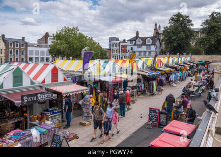 Marché de Norwich, Norwich, Norfolk, Royaume-Uni. Banque D'Images