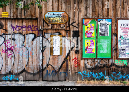 Friedrichshain-Berlin, Rosi's Nightclub Street view. La musique et le lieu sera fermé en 2018 Banque D'Images