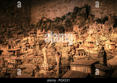 OURENSE GALICE ,/ESPAÑA - 24 de diciembre de 2017 : Nacemento de Baltar. Banque D'Images