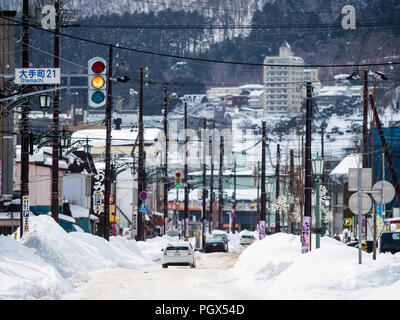 Hakodate Hokkaido Japan in mid winter -  thick snow covers the port city of Hakodate in souther Hokkaido Japan Banque D'Images