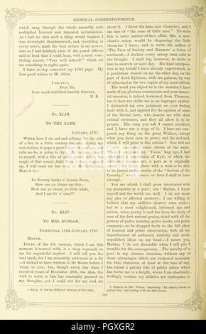 Libre à partir de la page 240 de "l'Œuvre de Robert Burns ; avec M. Currie's memoir du poète, et un essai sur le génie et le caractère, par le professeur Wilson. Aussi de nombreuses notes, annotations, et annexes. Embelli par quatre-vingts-0010. Banque D'Images