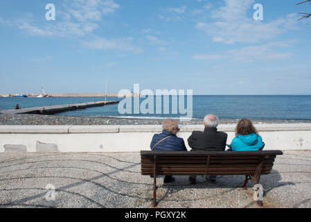 Marciana Marina. Peopl et mer Banque D'Images