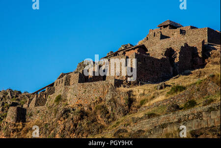 Les ruines Inca Pisac Banque D'Images