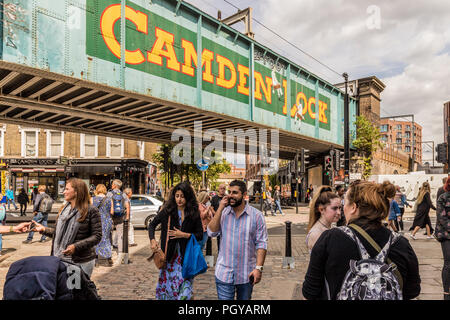 Une vue typique à Camden Market Londres Banque D'Images