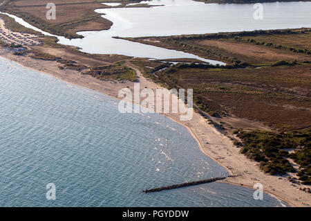 France - Camargue - Gard (30) - Le-Grau-du-Roi - plage de l'Espiguette la plage de l'Espiguette Banque D'Images